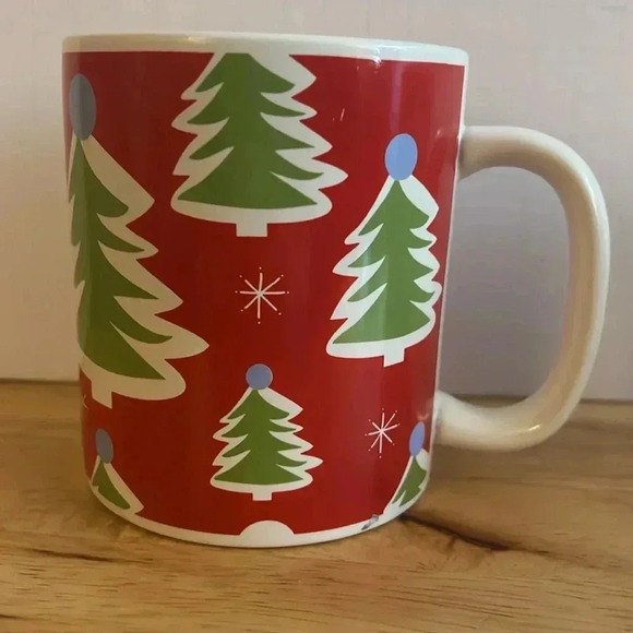 Caribou Coffee Christmas Winter Holiday Mug Cup Green Trees Relax - Picture 3 of 4